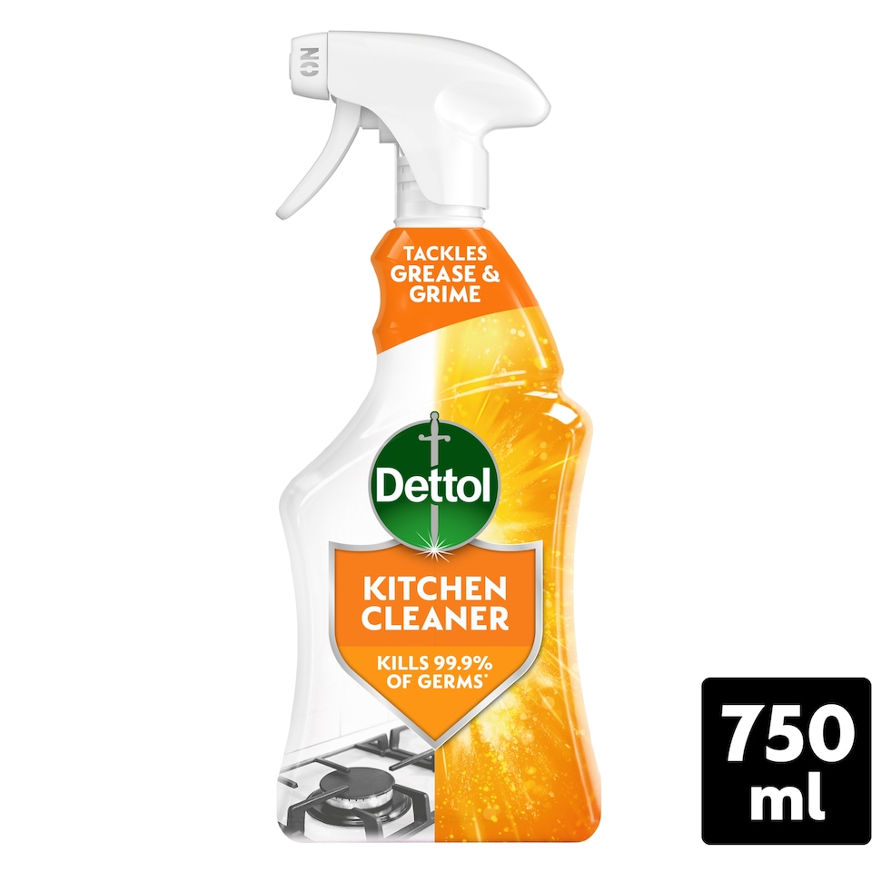 Dettol Antibacterial Kitchen Surface Hob Cleaner Spray 750ml
