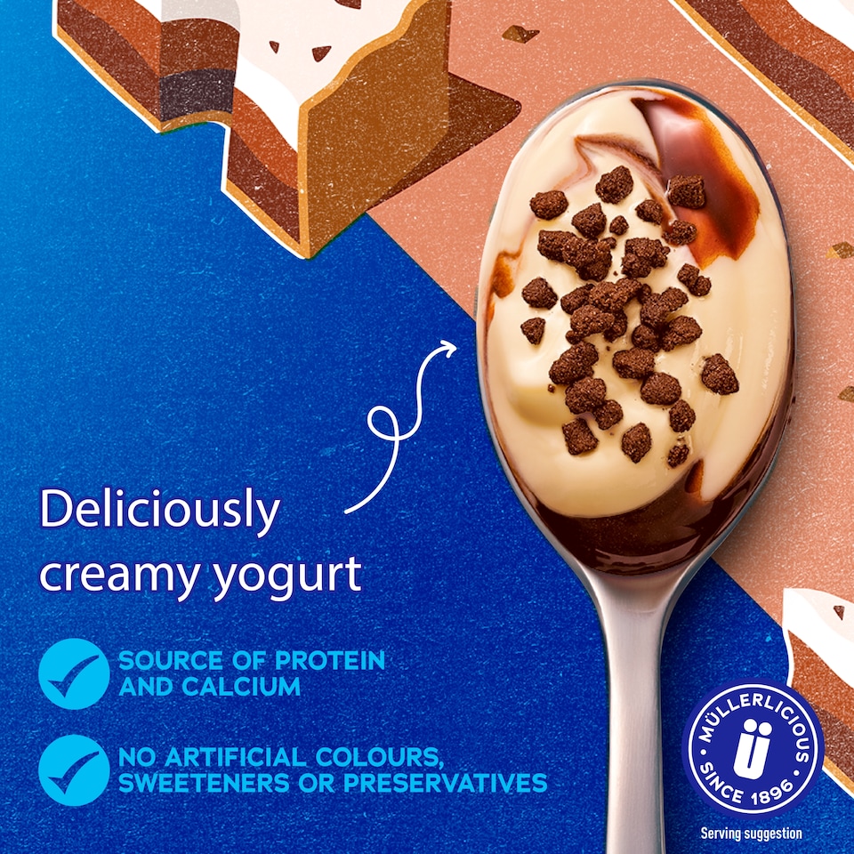 image 1 of Muller Corner Originals Yogurts - Mississippi Mud Pie Inspired 4 x 124g