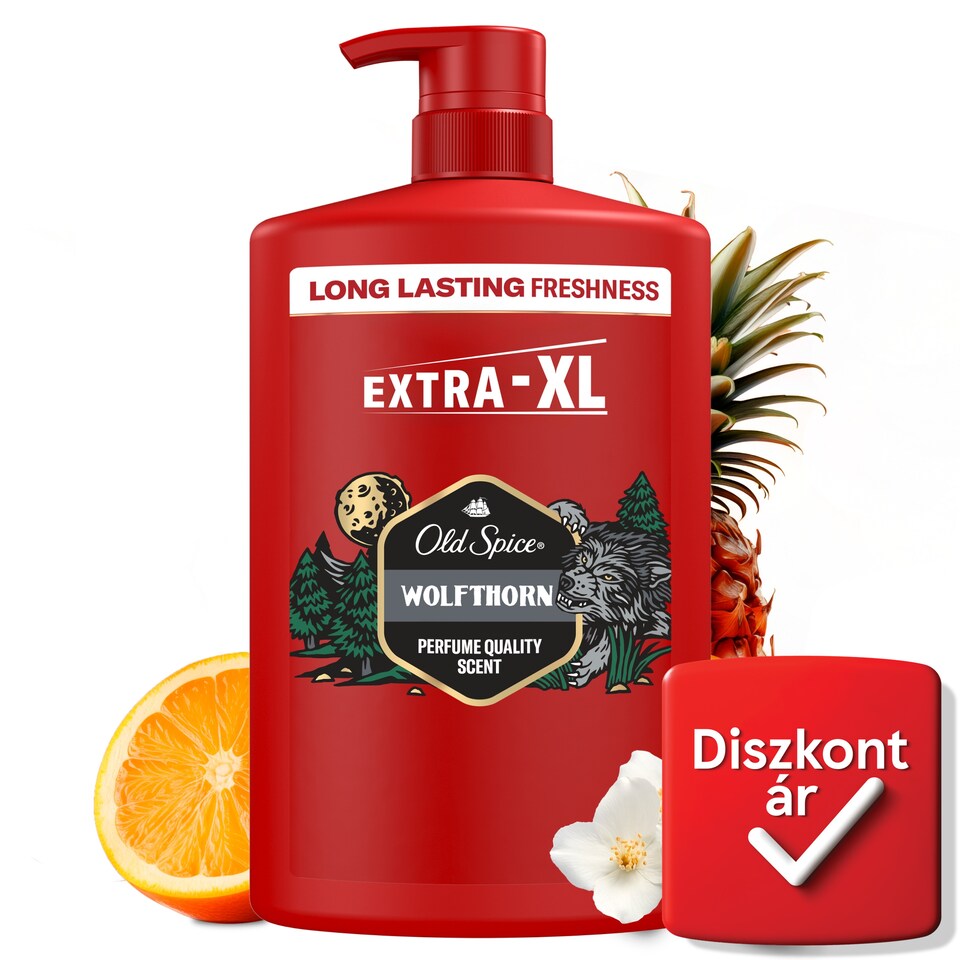 Old Spice Wolfthorn Férfi 3 az 1-ben Sampon és Tusfürdő, 1000 ml