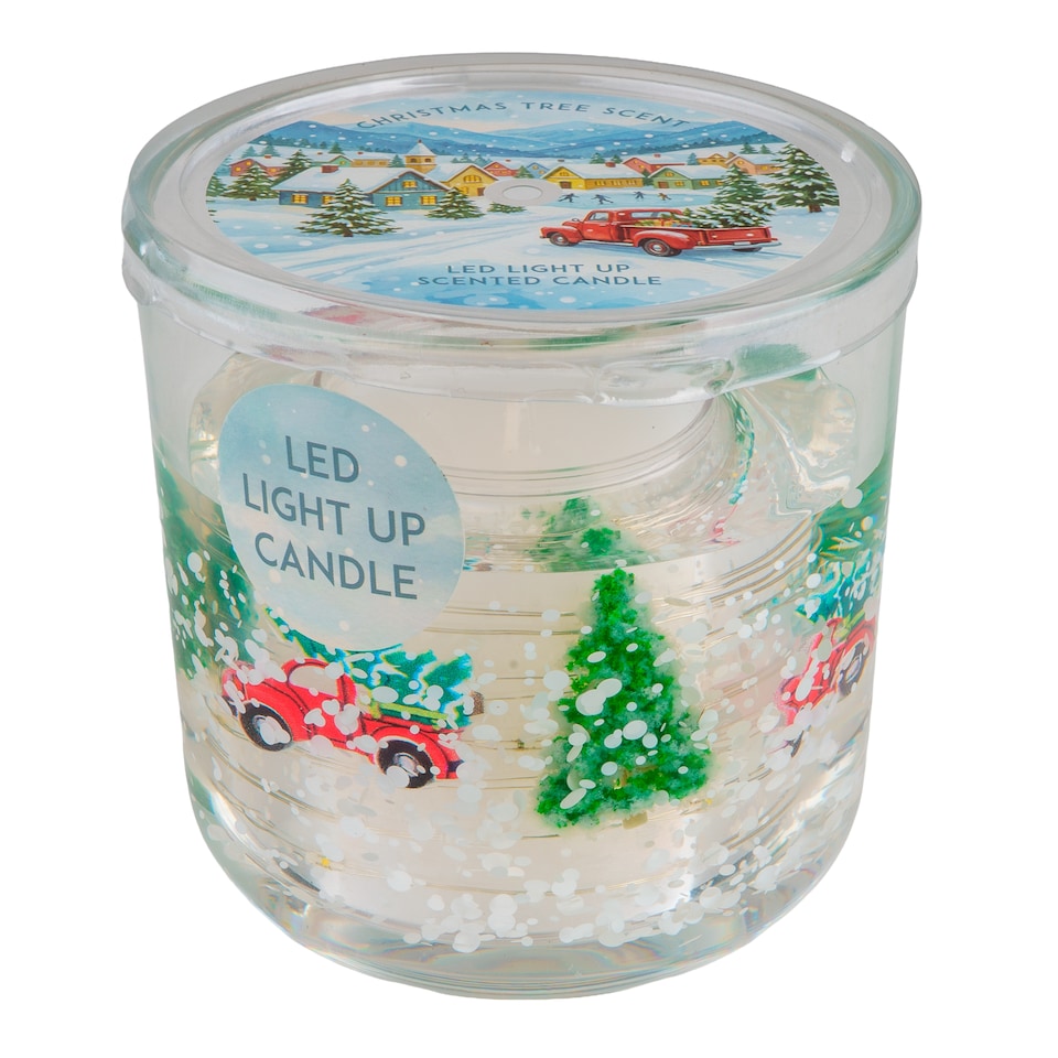 Candlelight Christmas LED Light Up Scented Candle 70g