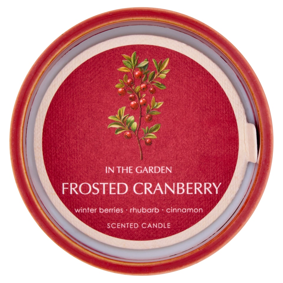 image 1 of F&F Home In the Garden Frosted Cranberry Small Candle 110g