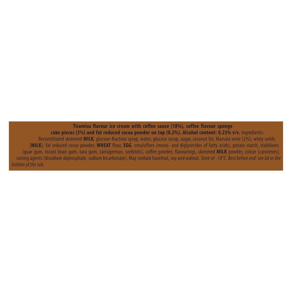 image 1 of Carte D'or Deluxe Tiramisu Ice Cream Tub 825ml