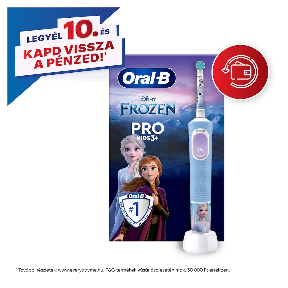 Oral-B Pro Kids Jégvarázs Elektromos Fogkefe Braun Tervezéssel 1. kép