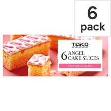 Tesco Angel Cake Slices 6 Pack