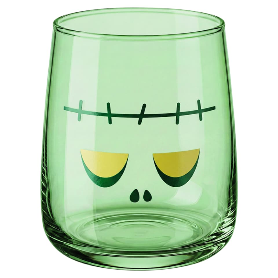 Halloween szörny mintás, zöld pohár 360 ml