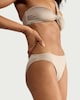 image 2 of F&F High Shine High Leg Bikini Bottoms in Grey