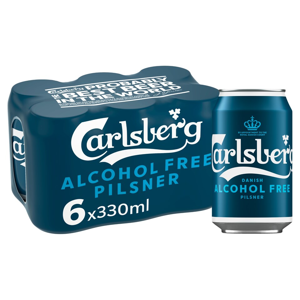 Carlsberg 0% Alcohol Free Beer 6X330ml Can