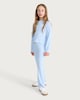 image 2 of F&F Girls 2-Piece Fluffy Textured Jumper and Leggings Set in Blue