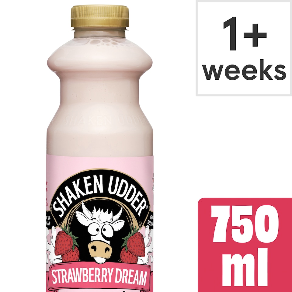 image 1 of Shaken Udder Strawberry Dream Milkshake 750ml
