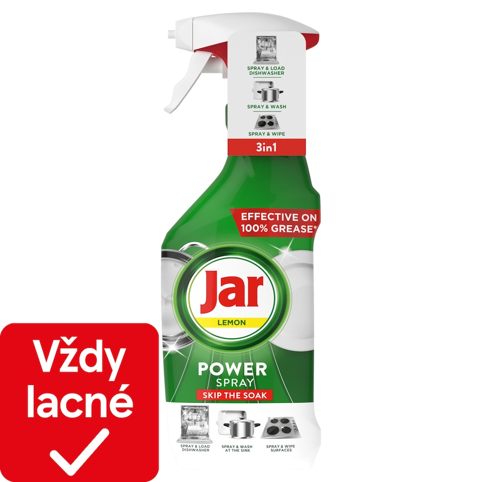 image 1 of Jar Power Spray, 3in1, Multi-usage For Dishes & Kitchen, Lemon Scent, 500ml
