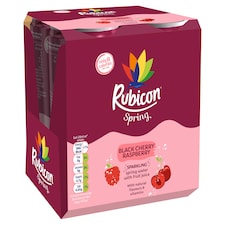 Rubicon Black Cherry Raspberry Sparkling Water 4X330ml