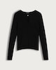 image 4 of F&F Keyhole Ribbed Knit Jumper in Black