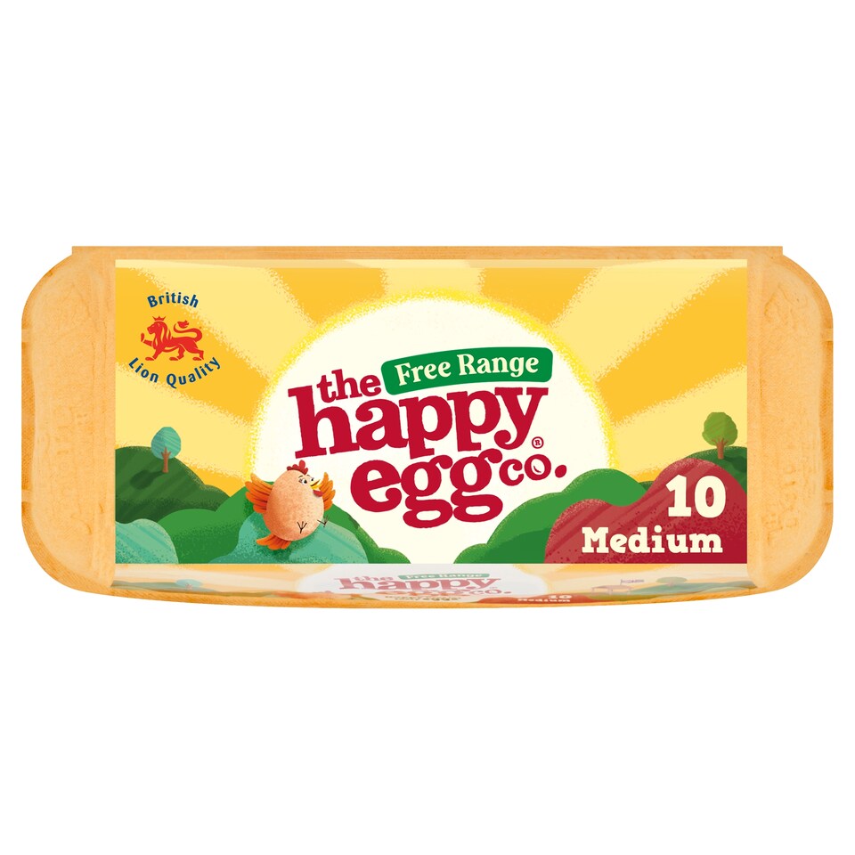 image 1 of The Happy Egg Co. Medium Free Range Eggs 10 Pack