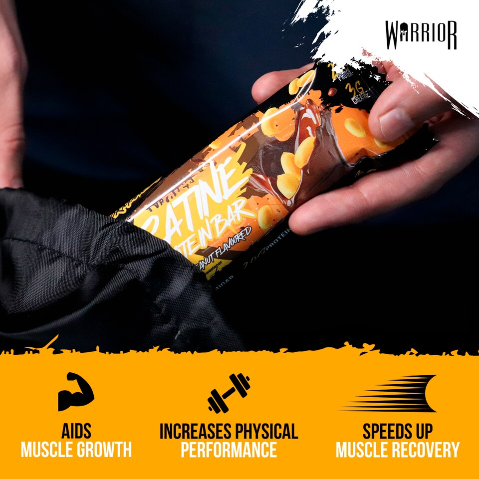 image 1 of Warrior Creatine Chocolate Peanut Protein Bar 75g