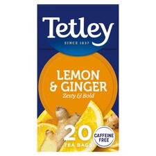 Tetley Zingy Lemon & Ginger 20 Tea Bags 40G