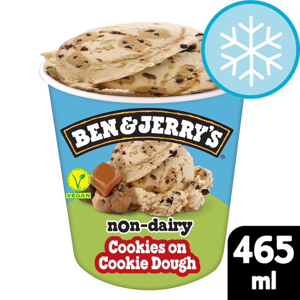 image 1 of Ben & Jerry's Cookies On Cookie Dough Non Dairy Ice Cream Tub 465ml