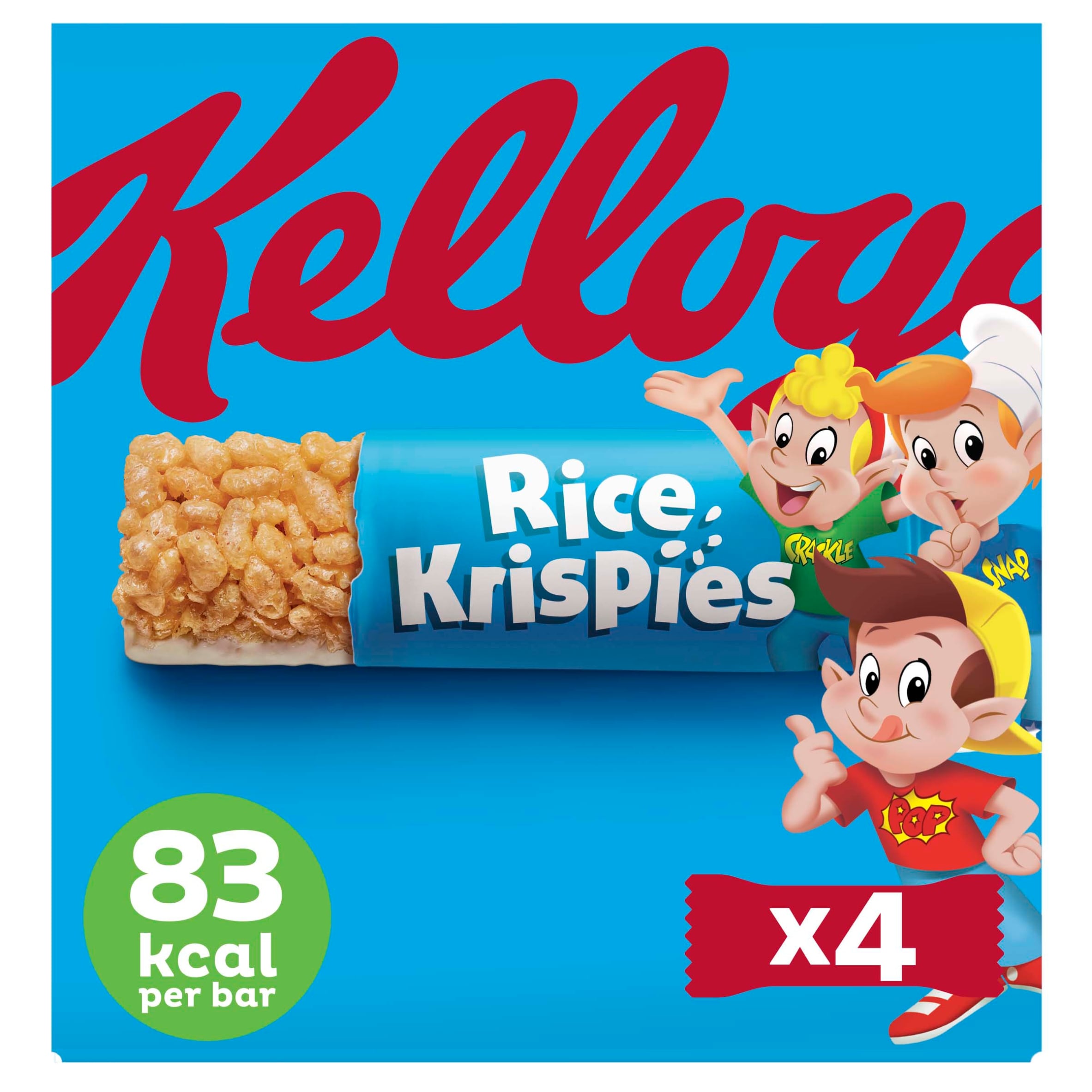 Kellogg's Rice Krispies Breakfast Cereal Milk Snack Bars 4x20g