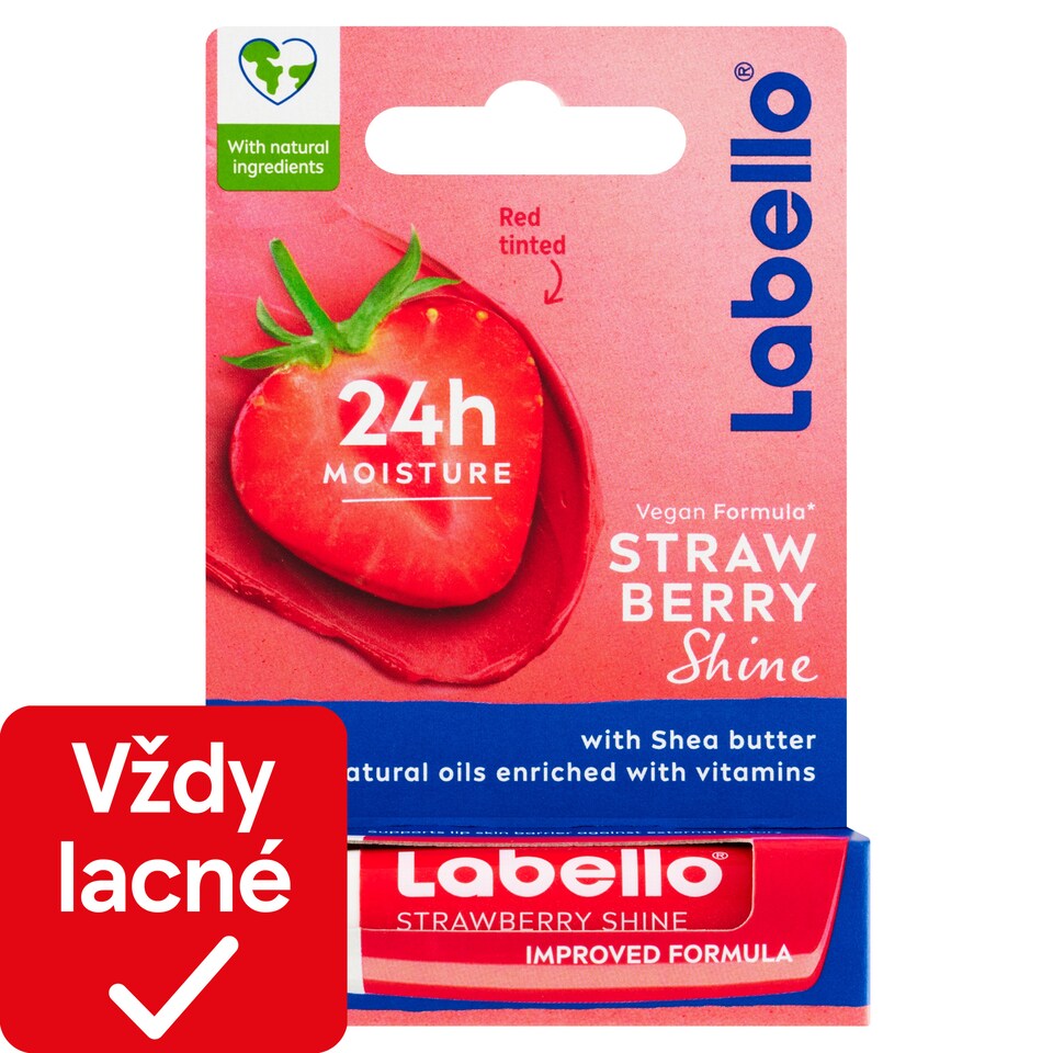 image 1 of Labello Strawberry Shine Caring Lip Balm 4.8 g