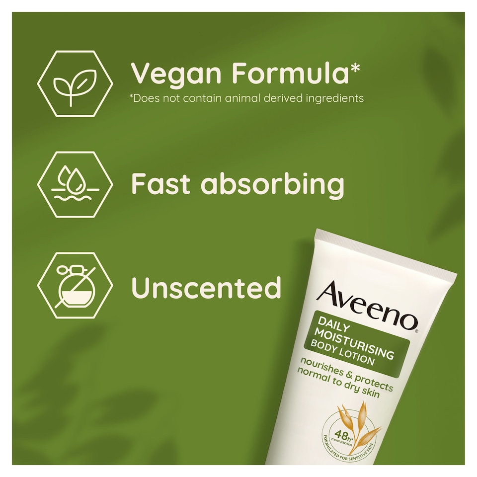 image 1 of Aveeno Daily Moisturising Body Lotion Moisturiser Sensitive Skin 200ml
