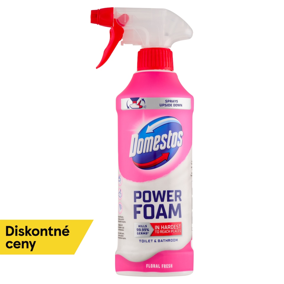 image 1 of Domestos Power Foam Floral Fresh Toilet & Bathroom Cleaning and Disinfecting Foam 435 ml