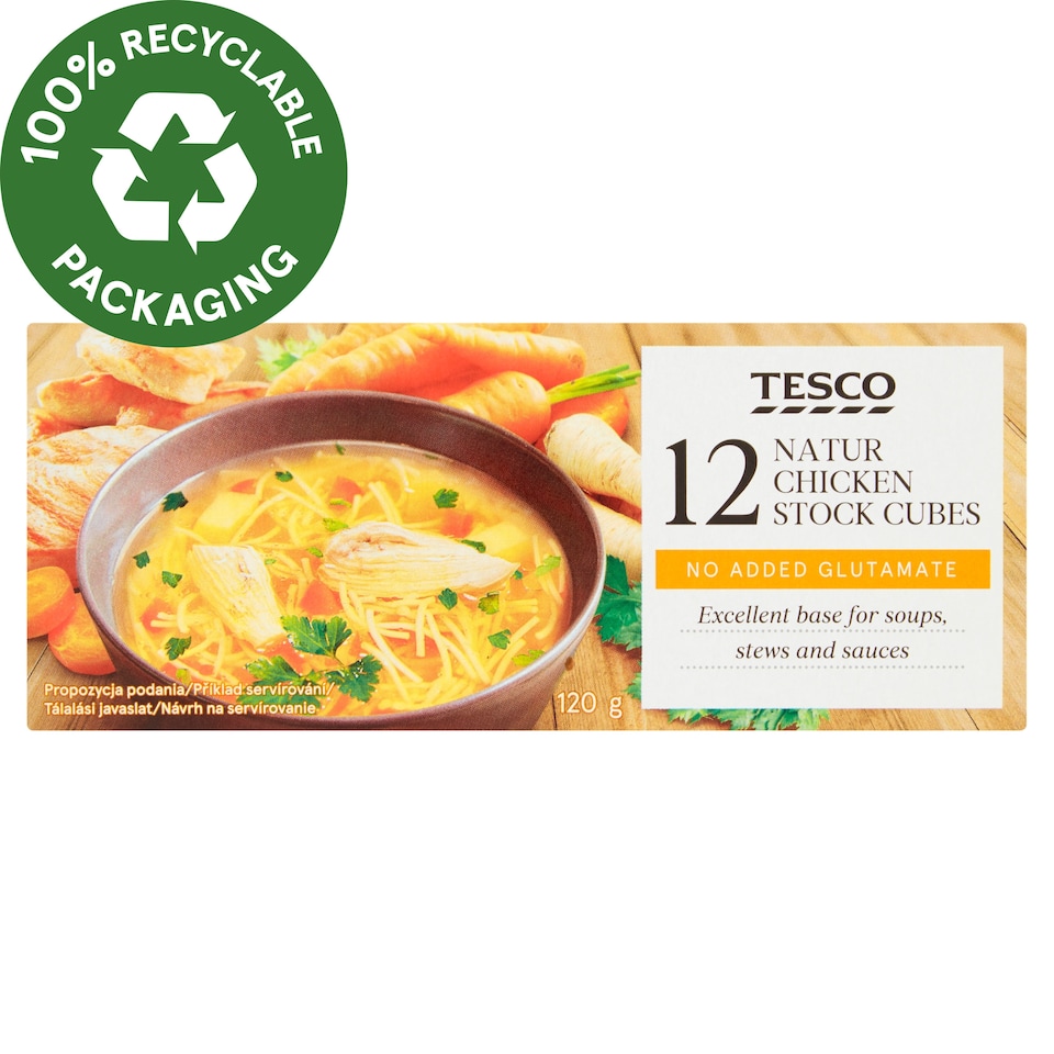 Tesco tyúkhúsleves-kocka 12 db 120 g