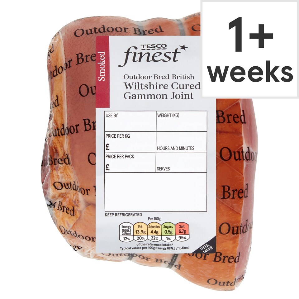 Tesco Finest Smoked Wiltshire Cured Crackling Gammon Joint Small