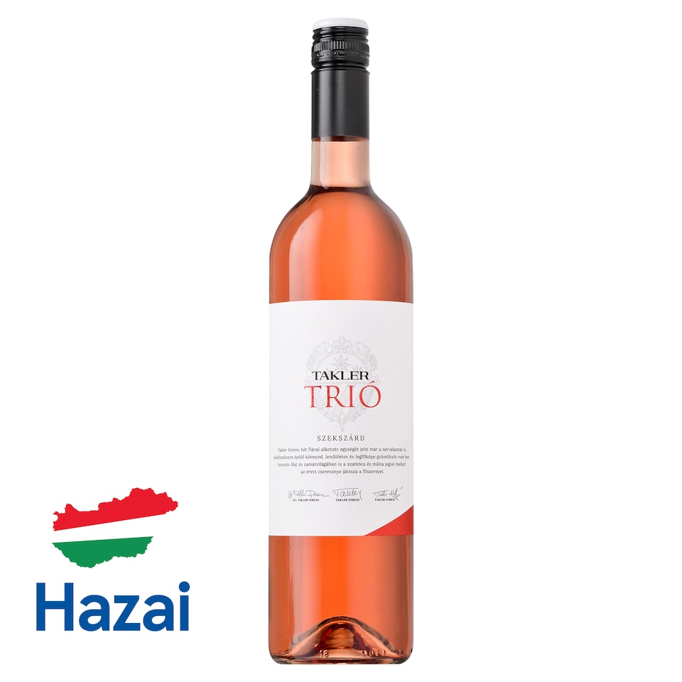 Takler Trió Rosé Cuvée száraz rosébor 13% 0,75 l