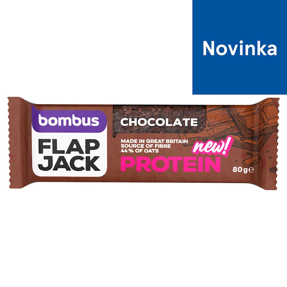 Bombus Flapjack Protein Oat Bar with Chocolate Flavor 80 g