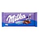 Obrázek 1 pro produkt Milka Oreo Sandwich mléčná čokoláda z alpského mléka s kakaovými sušenkami a mléčnou náplní 92 g