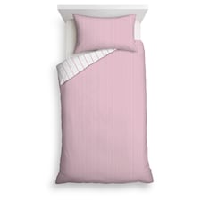 Tesco Pink Stripe Duvet Set Single