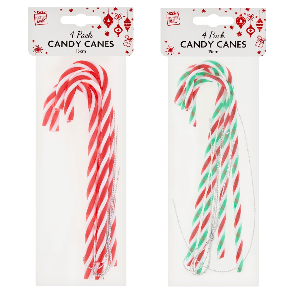 obrázok 1 z Festive Magic Dekorácie v tvare cukrových palíc 15 cm 4 ks