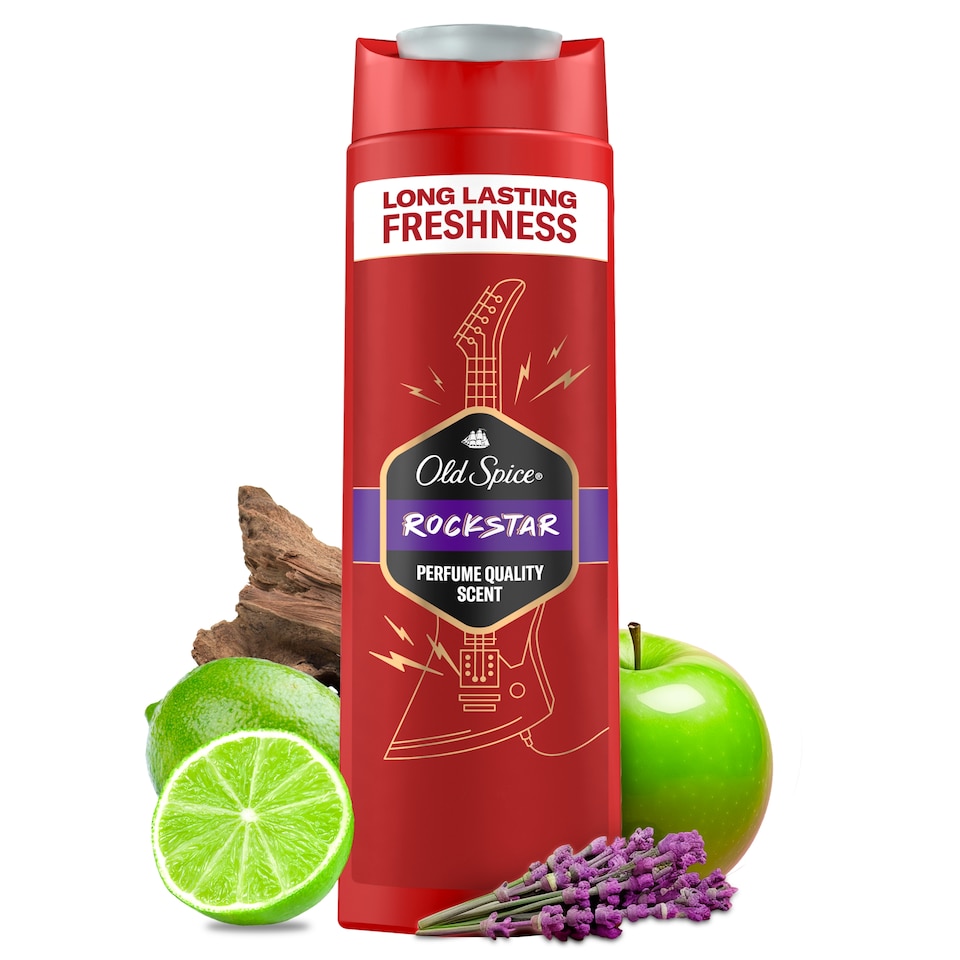Old Spice Rockstar Férfi 3 az 1-ben Sampon és Tusfürdő, 400 ml  1. kép
