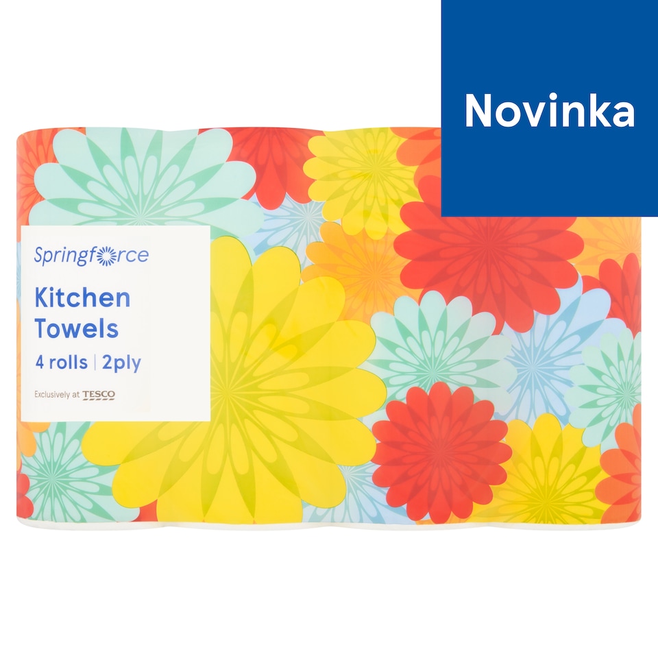 Springforce Kitchen Towels 2 Ply 4 Rolls