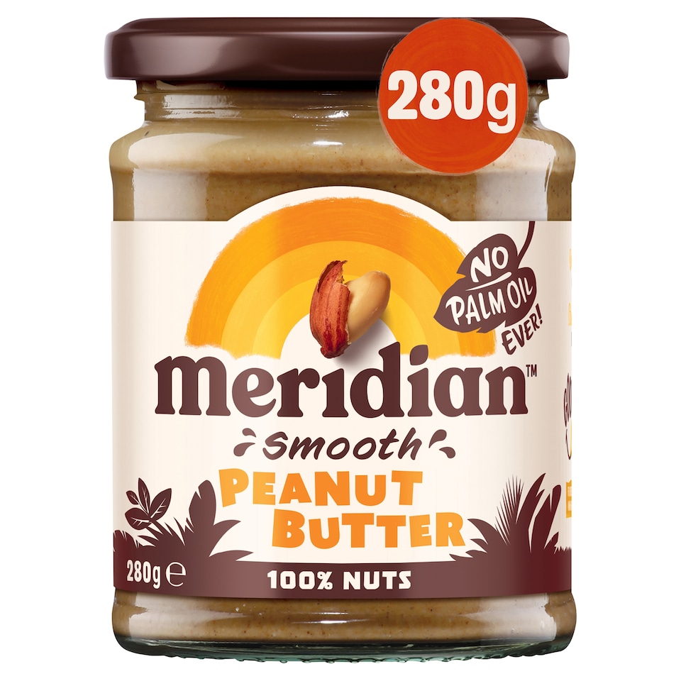 Meridian Smooth Peanut Butter 100% Nuts 280g