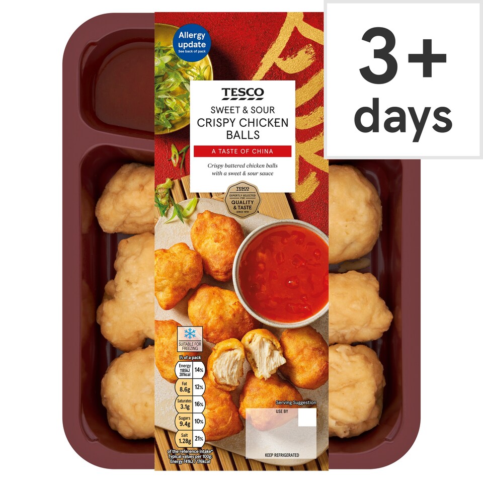 Tesco Sweet & Sour Crispy Chicken Balls 350g