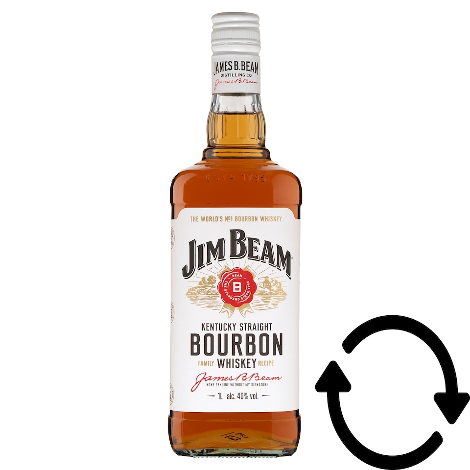 Jim Beam Bourbon Whiskey 40% 1 l