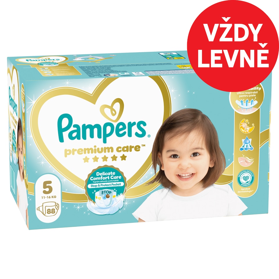 image 1 of Pampers Premium Care Size 5, 88 Nappies, 11kg-16kg