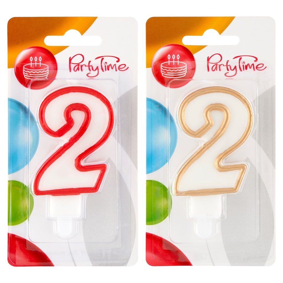 Party Time Numeral Candle Number 2