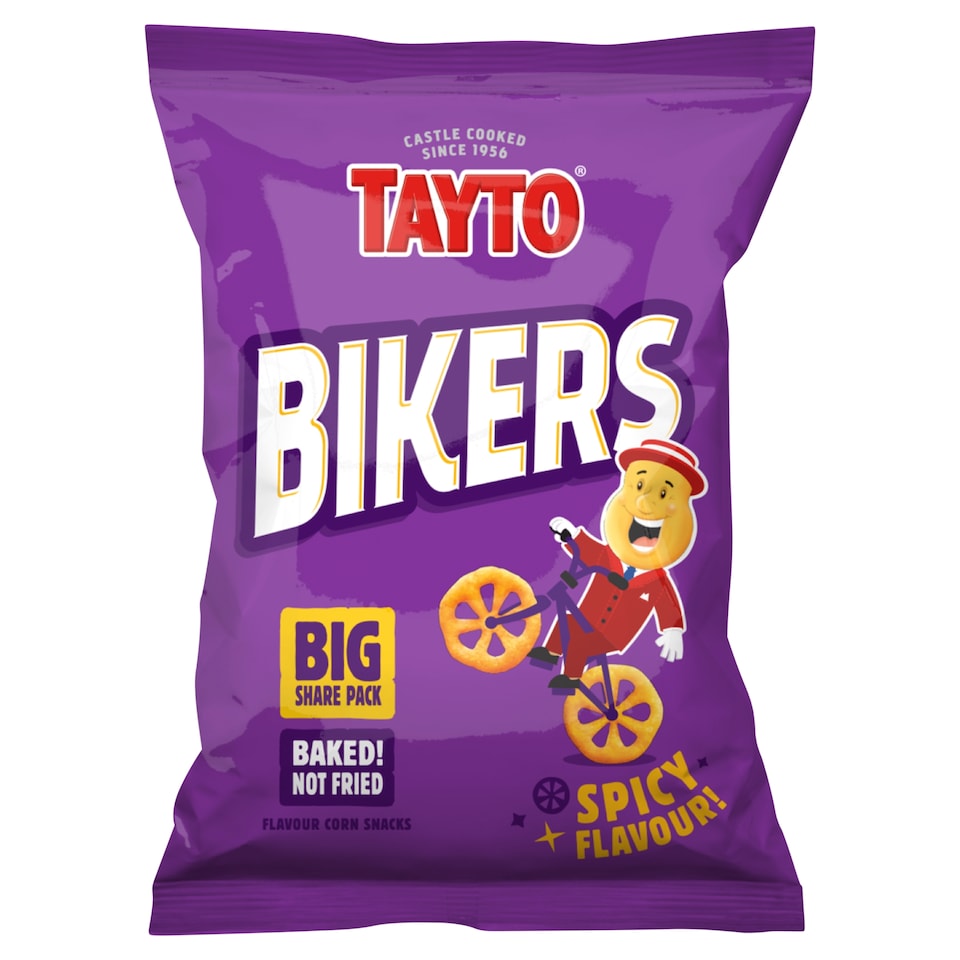 Tayto Bikers Corn Snacks - Spicy Flavour 95g