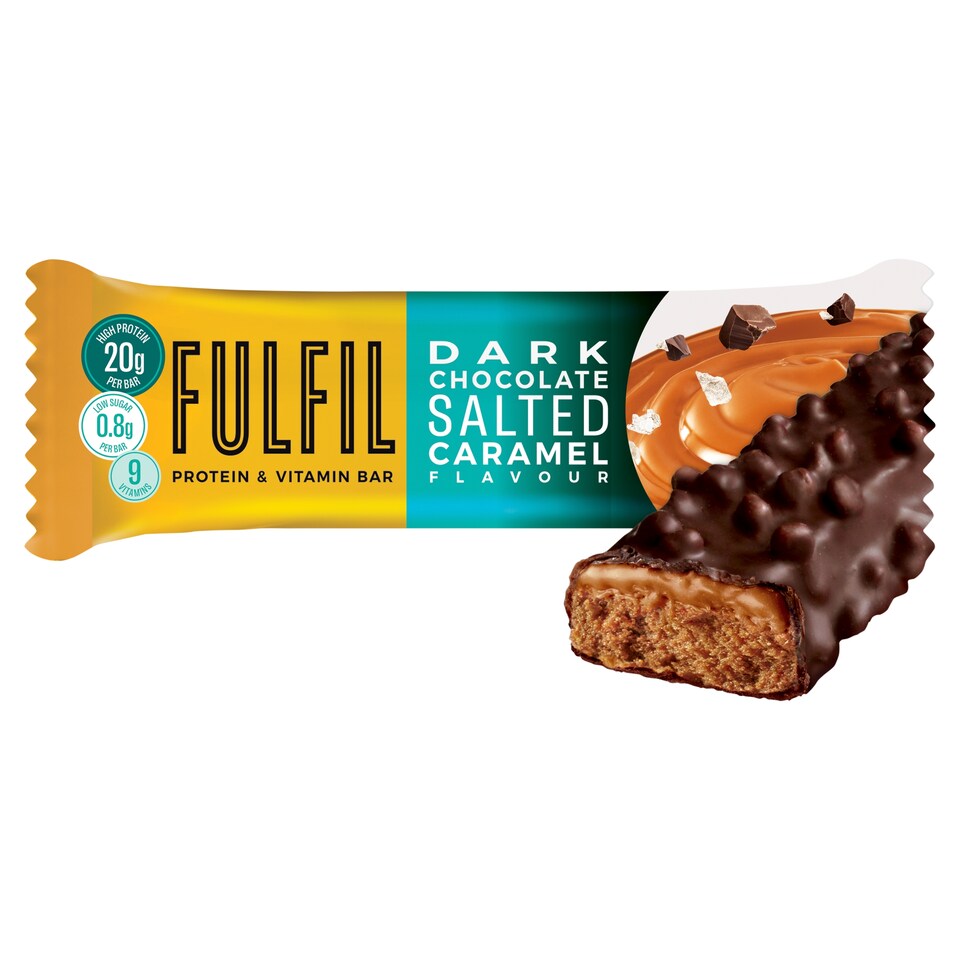 image 1 of Fulfil Dark Chocolate Salted Caramel Vitamin And Prtn Bar 55G
