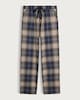 image 4 of F&F Pure Cotton Check Print Drawstring Pyjama Bottoms in Navy