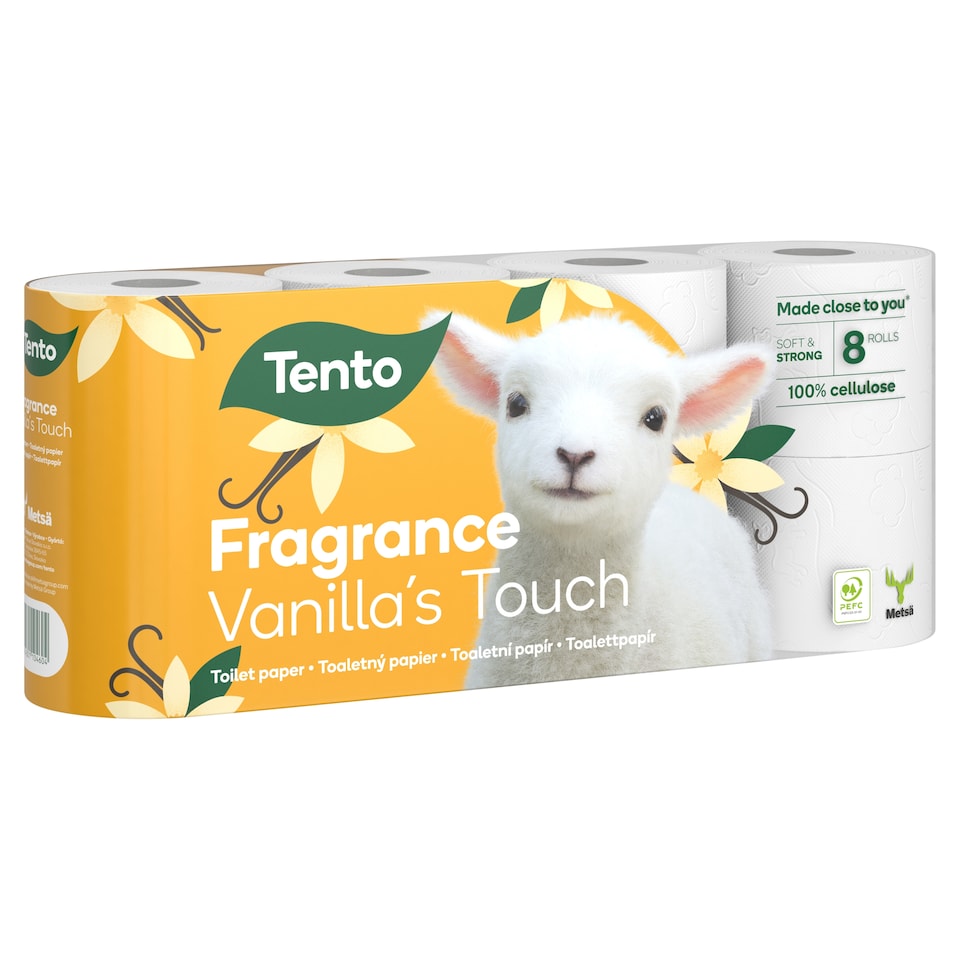 Obrázek 1 pro produkt Tento Fragrance Vanilla's Touch toaletní papír 3 vrstvy 8 rolí