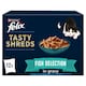 image 1 of Felix Tasty Shreds Cat Food Fish Selection 12X80g