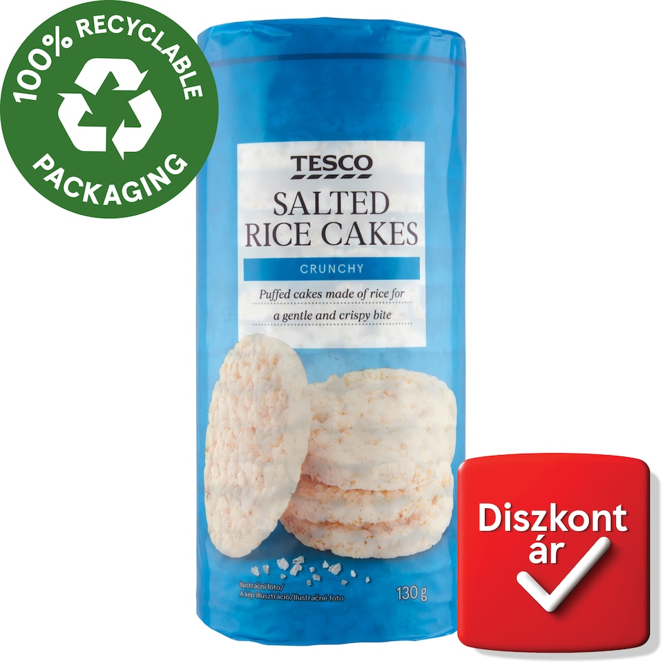 Tesco sós puffasztott rizsszelet 130 g