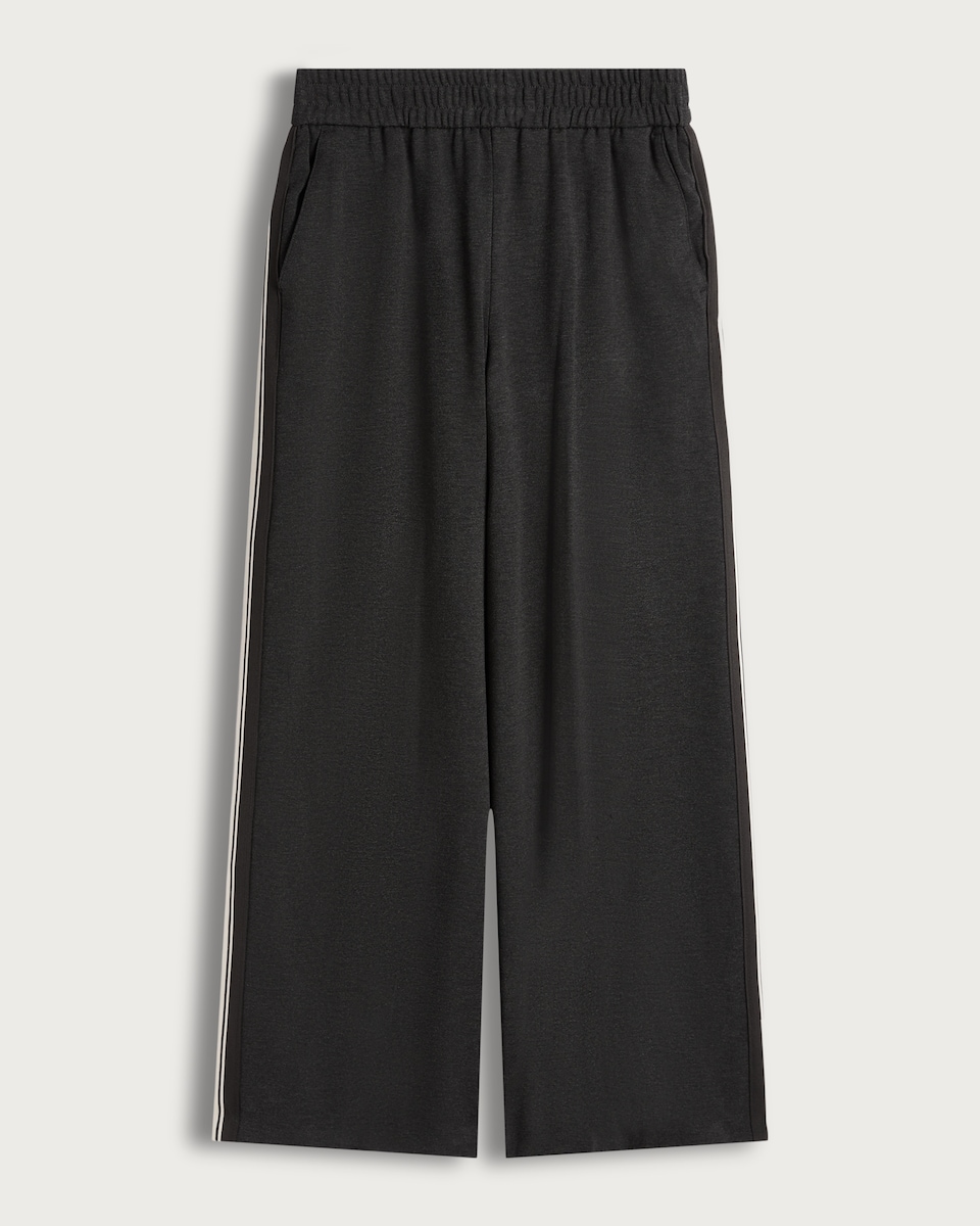 F&F Side Stripe Wide Leg Trousers in Grey