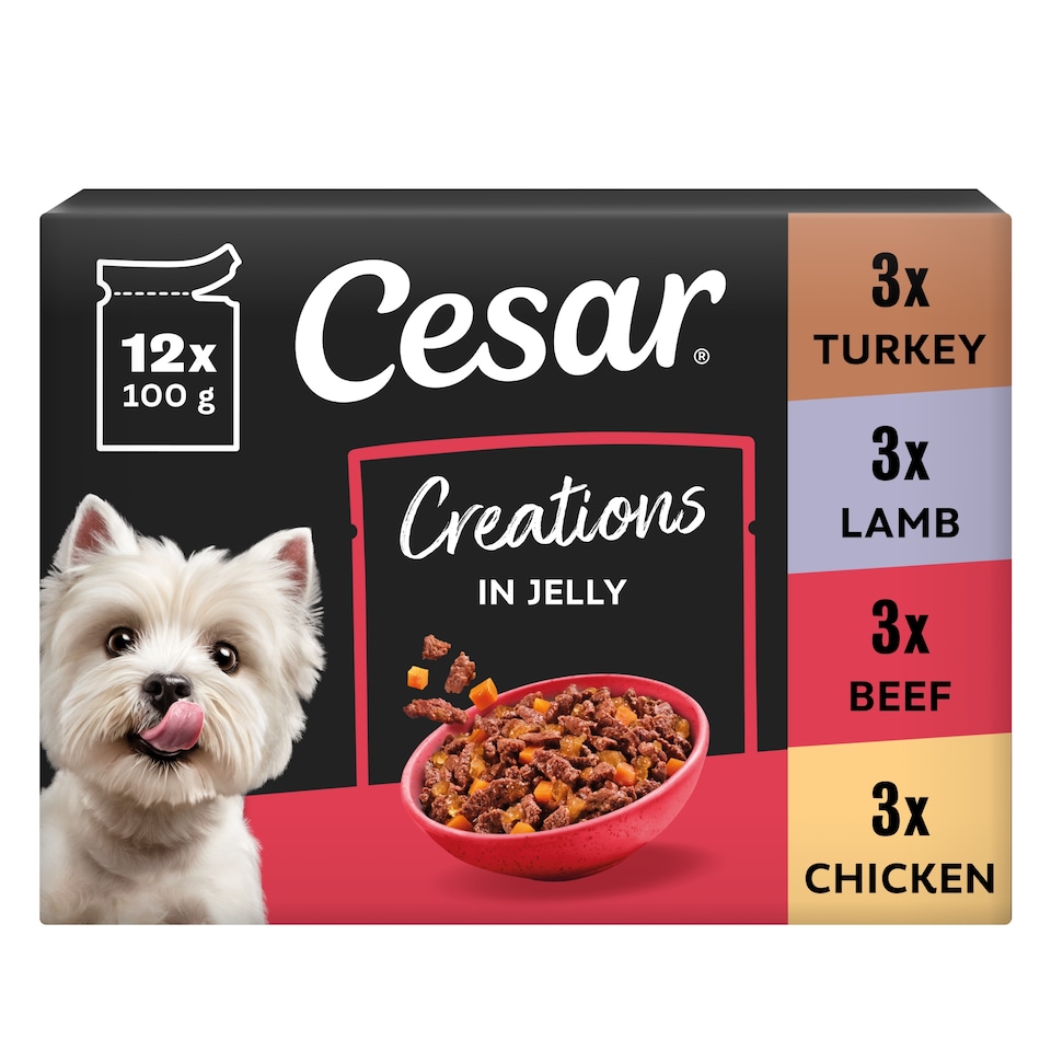 image 1 of CESAR Dog Pouches Creations in Jelly  12x100g