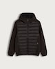 image 4 of F&F Active Panel Hooded Shower Resistant Puffer Jacket in Black