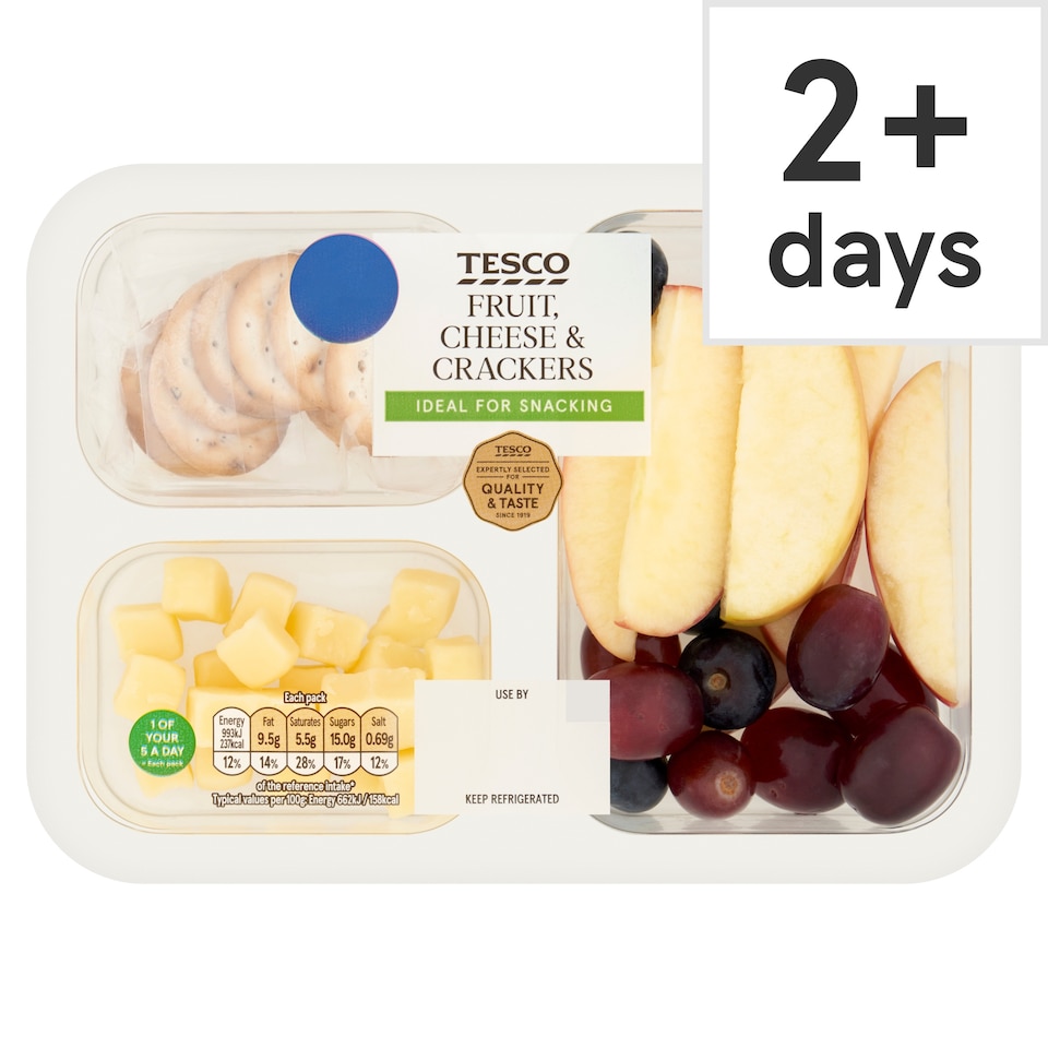 Tesco Fruit, Cheese & Crackers Snack Pack 150g