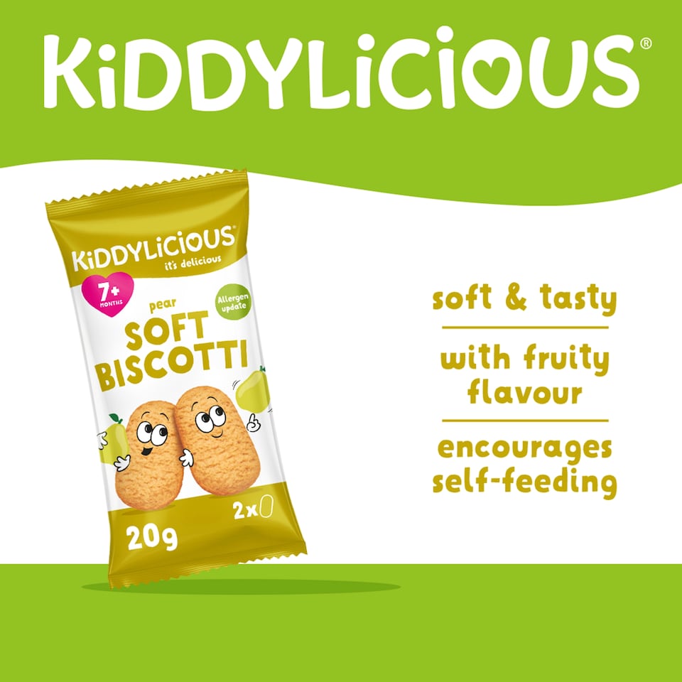 image 1 of Kiddylicious Pear Soft Biscotti 6x20g