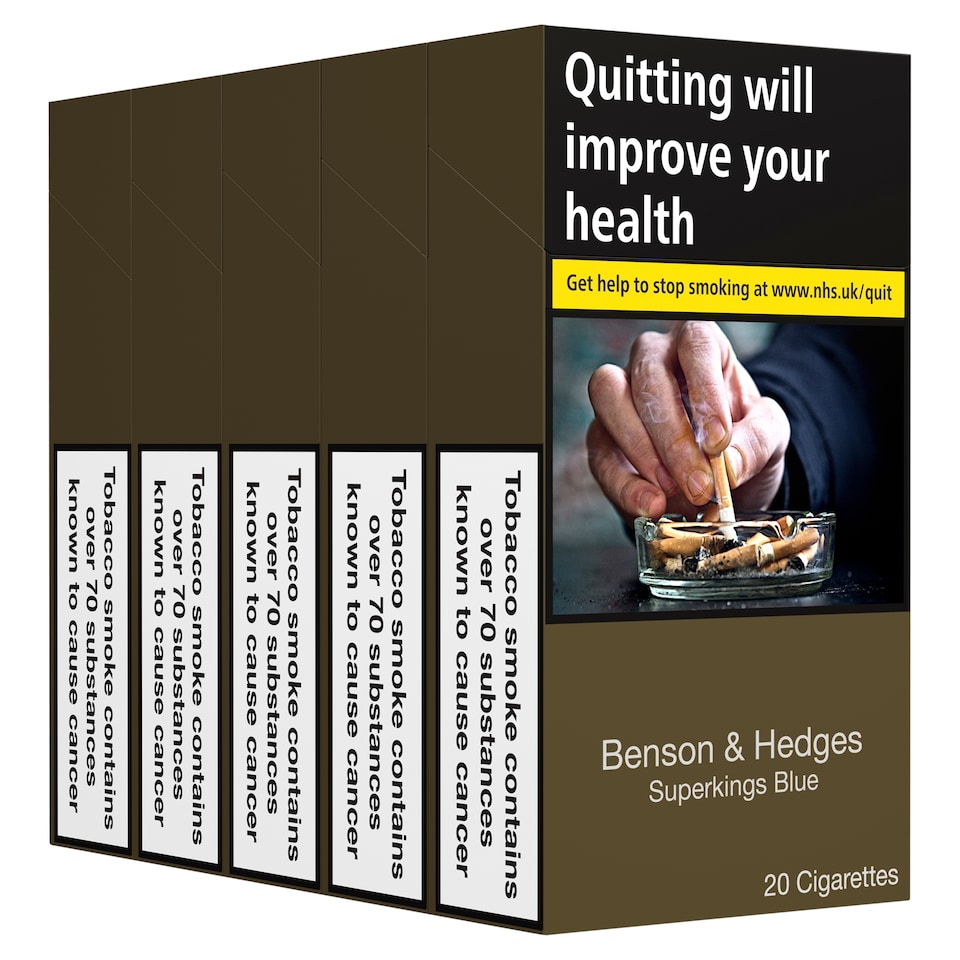Benson & Hedges Superkings Blue Cigarettes 5x20 Pack Multipack